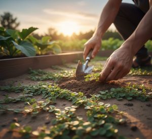 Weeds in garden metaphor for small habits turning into bigger problems if not pulled early.